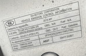 reg 31 - emissions label indicates