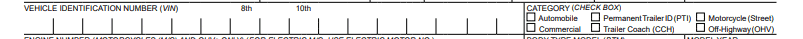 reg 31 form - vehicle identification number