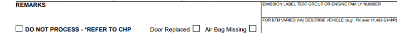 reg 31 - remarks emissions label test group