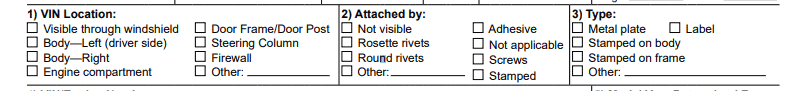 reg 31 - vin location attached by and type